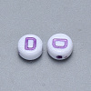 Craft Acrylic Horizontal Hole Letter Beads SACR-S201-11D-2