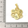 Brass Micro Pave Colorful Cubic Zirconia Pendants KK-Z042-20G-03-3