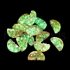 Rubberized Style Luminous Transparent Acrylic Beads LACR-Q002-04-4