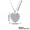 Brass Micro Pave Clear Cubic Zirconia Starfish Heart Pendant Necklaces for Special Occasions QB0695-2-3