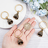 Christmas Brass Bell Pendant Keychain KEYC-WH0027-96-3