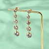 304 Stainless Steel Clear Cubic Zirconia Tassel Stud Earrings EJEW-Z094-01C-G-3