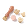 (Defective Closeout Sale: Oxidation) Random Style Wax Seal Stamp Set DIY-XCP0002-02-2