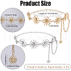 Gorgecraft 2Pcs 2 Colors Alloy Link Chain Belts AJEW-GF0009-21B-2