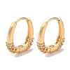 Oval Brass Micro Pave Cubic Zirconia Hoop Earrings for Women EJEW-B056-07G-1