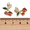 Brass Micro Pave Cubic Zirconia Pendants KK-A257-19C-G-3