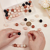   50Pcs 5 Colors Food Grade Eco-Friendly Silicone Focal Beads SIL-PH0001-27-3