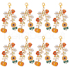 SUNNYCLUE 8Pcs Thanksgiving Day Alloy & Acrylic Pendant Decorations HJEW-SC0001-76D-1