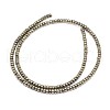 Rondelle Natural Pyrite Beads Strands G-I126-12-4x3mm-2