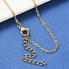 Ion Plating(IP) 304 Stainless Steel Cable Chain Necklace STAS-T040-PJ205-45-3