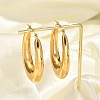 304 Stainless Steel Oval Hoop Earrings EJEW-Q011-14G-5