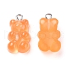 Resin Pendants RESI-WH0008-09D-2