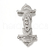 Brass Micro Pave Clear Cubic Zirconia Fold Over Clasps KK-H480-27P-1