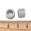 201 Stainless Steel European Beads STAS-Z124-06A-P-2