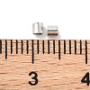 2MM Platinum Plated Tube Crimp Beads X-E003-2