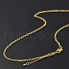 Brass Double Link Chains Necklaces for Women NJEW-D302-37G-3