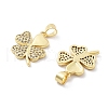 Brass Micro Pave Cubic Zirconia Pendants KK-Z098-08G-2