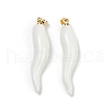 Handmade Lampwork with Brass Pendants KK-Q095-02A-06-1
