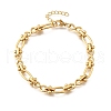 304 Stainless Steel Oval & Infinity Link Chain Bracelets for Women BJEW-K226-14A-G-4