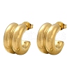 304 Stainless Steel C-Shaped Stud Earrings EJEW-S272-01G-4