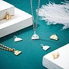 SUPERFINDINGS 8Pcs 2 Colors Brass Hammered Semi Circle Charms KK-FH0002-55-5