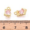 Brass Micro Pave Cubic Zirconia Charms KK-N263-96C-G-3