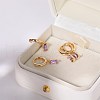 Brass Micro Pave Cubic Zirconia Hoop Earrings WGF8540-02-2