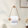 Globleland 2 Sets 2 Colors Wood & Brass Toilet Wall Hanging Perforated Rope Holder FIND-GL0001-51-5