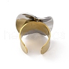 304 Stainless Steel Open Cuff Rings RJEW-K258-08GP-04-4