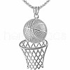 Basketball Alloy Pendant 201 Stainless Steel Box Chain Necklaces FS-WG5A2E4-03-1