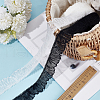 Polyester Leaf Lace Fabric Trim OCOR-WH0070-132A-5