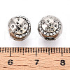 Alloy Rhinestone European Beads FIND-N009-08P-3