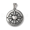 304 Stainless Steel Pendants STAS-D014-14AS-1