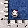 Brass Micro Pave Cubic Zirconia Beads KK-D378-22S-3