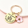 Alloy Enamel & 304 Stainless Steel Keychain KEYC-YW00094-01-1