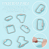 Unicraftale 6Pcs 6 Styles 304 Stainless Steel Screw Carabiner Lock Charms STAS-UN0059-96-5