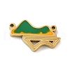 Ion Plating(IP) 304 Stainless Steel Green Enamel Connector Charms STAS-Q301-18G-1