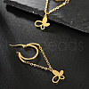 Stainless Steel Butterfly Hoop Earrings OP8572-3