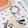 SUNNYCLUE 7Pcs 7 Colors Round with Nylon Thread Food Grade Eco-Friendly Silicone Beads DIY-SC0025-32-4
