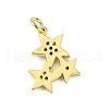 Brass Micro Pave Clear Cubic Zirconia Pendants KK-WH0035-76-2