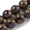 Synthetic Gold Clinquant Stone Beads Strands G-P549-A01-03E-1
