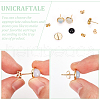 Unicraftale Flat Round 304 Stainless Steel Stud Earring Settings STAS-UN0060-74B-G-5