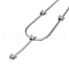 Non-Tarnish Ion Plating(IP) 304 Stainless Steel Snake Chain Necklaces NJEW-G081-13P-1