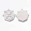 Brass Micro Pave Clear Cubic Zirconia Pendants KK-N232-165-NF-2