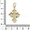 Brass Enamel European Dangle Charms KK-B136-09G-02-3