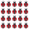 SUNNYCLUE 30Pcs Platinum Plated Alloy Enamel Ladybug Charms ENAM-SC0003-06-1