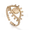 Ion Plating(IP) 304 Stainless Steel Eye Open Cuff Rings for Women RJEW-G285-76G-1