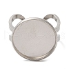 Non-Tarnish 304 Stainless Steel Open Cuff Findings STAS-R123-02B-P-2