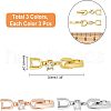 SUPERFINDINGS 9Pcs 3 Color Brass Extender Chain ZIRC-FH0001-11-5