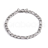Tarnish Resistant Trendy Women's 304 Stainless Steel Figaro Chain Bracelets STAS-A028-B017P-4